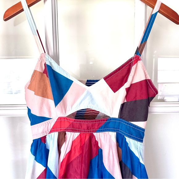 Banana Republic Colorful Geometric Maxi Dress Size 2 - Picture 9 of 16